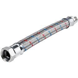 Flexible chauffage inox tressé 1" 1/4 MF Longueur 500 mm