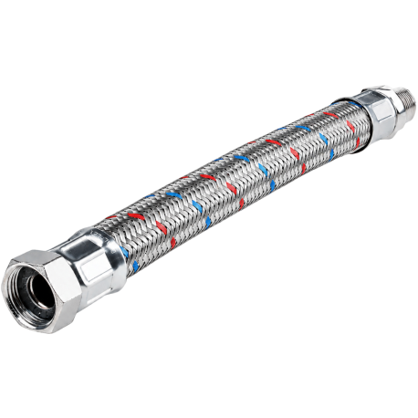 Flexible chauffage inox tressé 1" 1/4 MF Longueur 500 mm