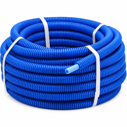 Tuyau PER Ø 16 mm Prégainé Bleu 100 m