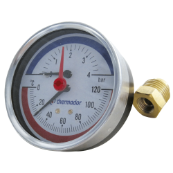 Manothermomètre raccord axial Ø80 THERMADOR MTA