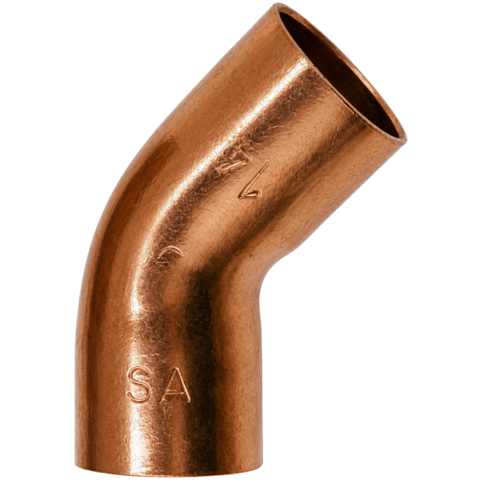 Coude cuivre 45° Thermador NF