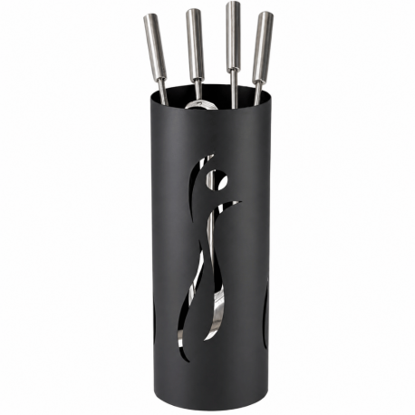 Serviteur de cheminée noir BRONPI