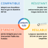 Elément réglable 39 à 64cm Fioul ou gaz 80/125 Poujoulat