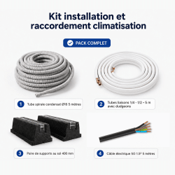 Kit installation et raccordement climatisation 3 mètres