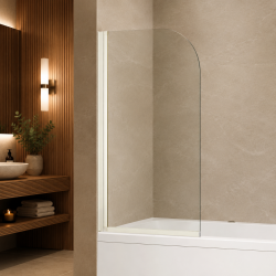 Pare baignoire - 1 volet - Profilé blanc Fluidheat