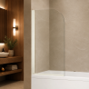 Pare baignoire - 1 volet - Profilé blanc Fluidheat