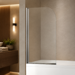 Pare baignoire - 1 volet - Profilé chromé Fluidheat