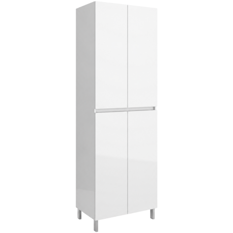 Colonne de rangement - 4 portes - Blanc brillant Fluidheat