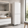 Colonne de rangement - 4 portes - Blanc brillant Fluidheat