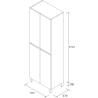 Pack buanderie Blanc brillant : encadrement machine à laver + colonne 4 portes