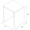 Pack buanderie Blanc brillant : encadrement machine à laver + colonne 4 portes