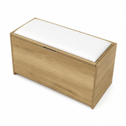 Coffre de rangement avec assise - Chêne Riviera - Azurlign Coffre de rangement avec assise - Chêne Riviera - Azurlign