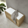 Coffre de rangement avec assise - Chêne Riviera - Azurlign