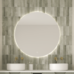 Miroir rond - Ø 60 cm - lumineux et antibuée