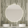 Miroir rond - Ø 60 cm - lumineux et antibuée