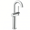 Ensemble lave-mains : meuble Iglou Azurlign 61 cm + vasque + plan + robinetterie + miroir + étagère – Bleu mat et chêne