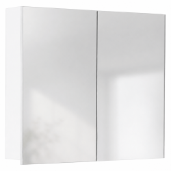 Armoire de toilette miroir - 60 cm - finition blanc brillant Armoire de toilette miroir - 60 cm - finition blanc brillant