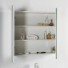 Armoire de toilette miroir - 60 cm - finition blanc brillant