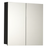 Armoire de toilette miroir - 60 cm - finition noir mat