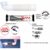 Siphon sans garde d'eau SENZO Wirquin