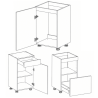 Pack cuisine 160 cm – meubles + Plan de travail + Crédence + Accessoires - Blanc & Bois