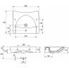Lavabo PMR ETIUDA 65 x 55 cm avec support métallique