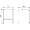 Tabouret de douche ALU large Delabie