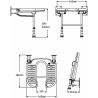 Siège de douche en U rembourré AKW série 4000