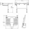 Siège de douche en U rembourré AKW série 4000