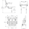 Siège de douche rembourré avec dossier et accoudoirs AKW série 4000