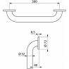 Barre de maintien droite basic satiné PMR DELABIE