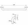 Barre de maintien droite basic satiné PMR DELABIE