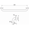 Barre de maintien droite basic satiné PMR DELABIE