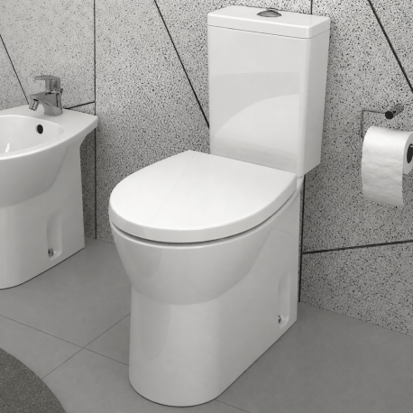 Pack WC S/H Rimflush sans bride blanc EASY SANINDUSA