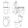 Pack WC S/H Rimflush sans bride blanc EASY SANINDUSA