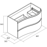 Meuble sous vasque + simple vasque Mam Salgar