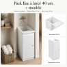 Pack Bac à laver 40 cm + meuble