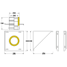 Support mural inox conduit double paroi isolé Edilinox - Diamètre 150 mm