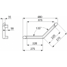 Barre de maintien coudée 135° BE-LINE® DELABIE