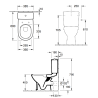 Combi pack O Novo, sur pied, avec direct flush Villeroy & Boch