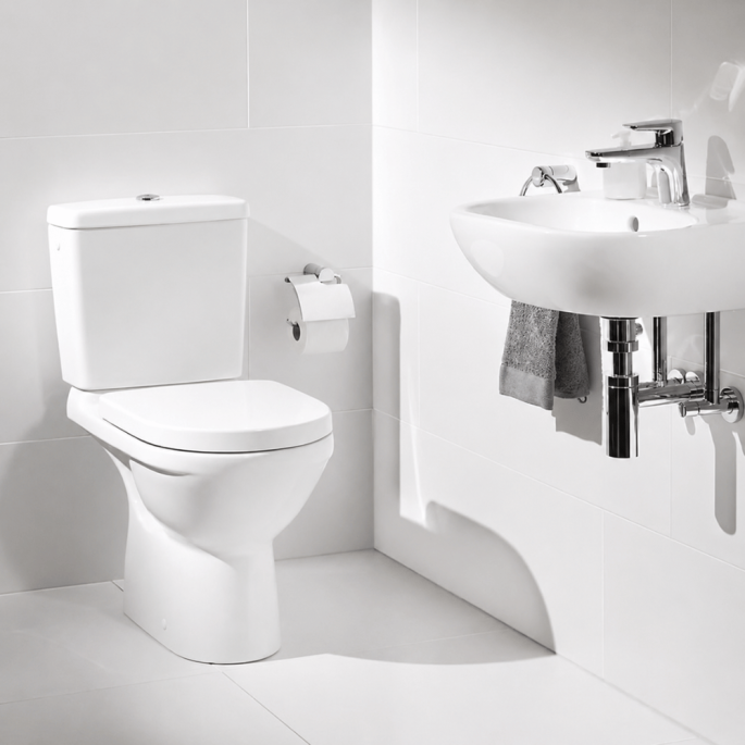 Combi pack O Novo, sur pied, avec direct flush Villeroy & Boch