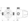 Mitigeur Premix confort thermostatique pour alimentation de 6 à 40 douches sporting en eau mitigée