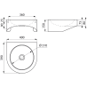 Lave mains mural PMR XS Delabie