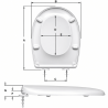 Abattant WC frein de chute blanc ZEN 3 Thermodur Dubourgel
