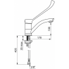 Mitigeur de lavabo mécanique monotrou PMR DELABIE