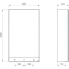 Armoire miroir 4 fonctions : Miroir, sèche-mains, distributeur de savon, robinet automatiques Delabie