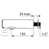Robinet de lavabo automatique mural TEMPOMATIC 4 DELABIE