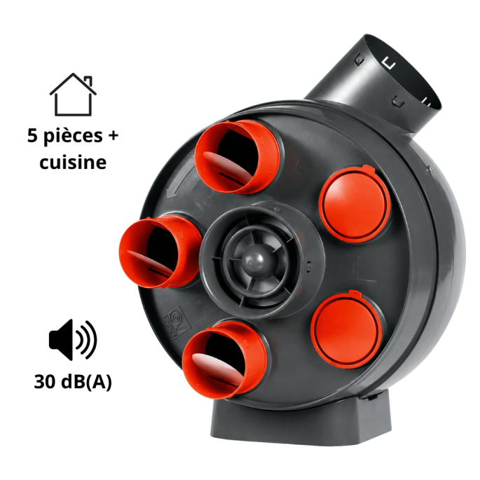 VMC PENTA Simple Flux Autoréglable suspendue ou fixée AXELAIR