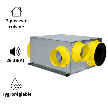 VMC simple flux autoréglable Compact Silencio Autocomut