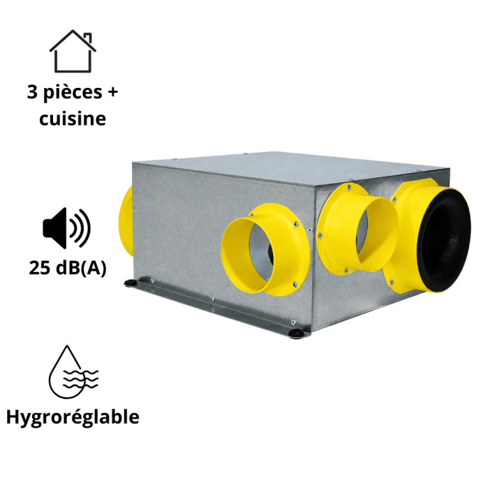 VMC simple flux autoréglable Compact Silencio Autocomut